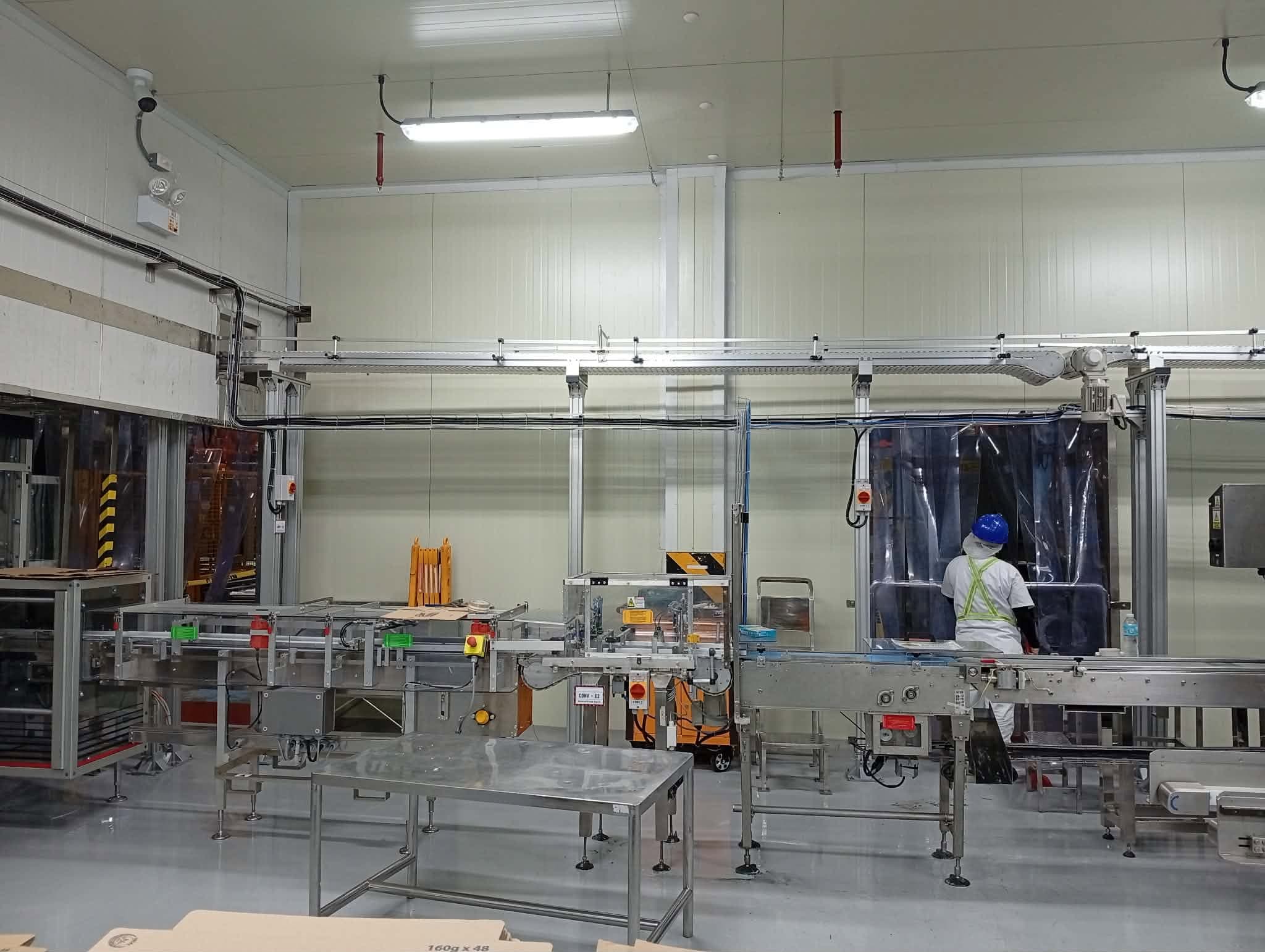 Clean conveyor system installed in a production area