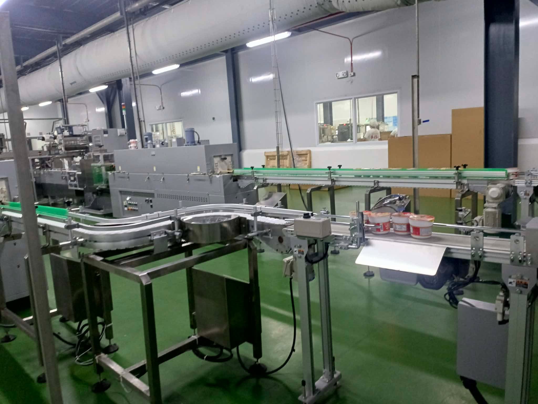 Conveyor system running through a production area
